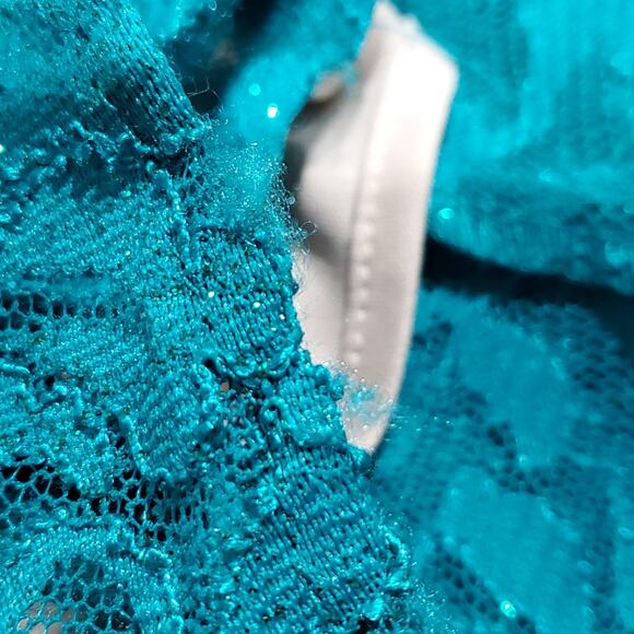 Morgan & Co. Green Glitter Racerback Mermaid Evening Formal Prom Dress Size 5/6 - Picture 8 of 9